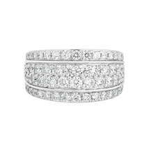 1.80 Carat Round Lab Grown Diamond Band Ring 14K White Gold Women US 7 VVS-VS-EF - £1,162.76 GBP