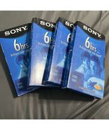 Sony Premium Grade T-120 6 Hrs Blank VHS VCR Tapes 4 Pack New - €10,31 EUR