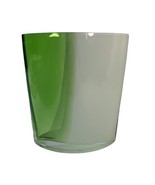 Green White Leaf Shaped Oval Decorative Vase Flowers Botanical 6.5 x 5.5... - £18.91 GBP