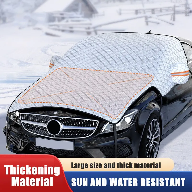 Extra Large Car Snow Cover Multilaye Thicken Car Winter Windshield Hood - $32.58