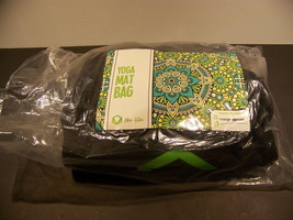 HEX VIBE YOGA MAT BAG NEW DOUBLE POCKET BLACK LIME GREEN - £8.49 GBP