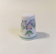 Royal Worcester Thimble Fine Bone China England Floral Vintage Pink Blue... - £9.44 GBP