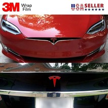 Tesla Model S New Fascia Frunk and Trunk Emblem Logo Decal Sticker Wrap ... - $16.99