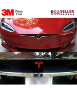 Tesla Model S New Fascia Frunk and Trunk Emblem Logo Decal Sticker Wrap ... - £10.15 GBP