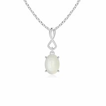 ANGARA Moonstone Dangle Pendant with Infinity Loop Bale in Silver (Size-7x5mm) - £112.21 GBP+