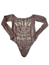 Fashion Nova Women&#39;s Vintage Whiskey Girl Off Shoulder Long Sleeved Brow... - £8.85 GBP