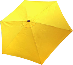 BELLRINO Decor Replacement Yellow Strong &amp; Thick Umbrella Canopy for 9Ft 6 Ribs  - £32.68 GBP