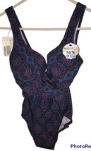 Miracle Suit Swimsuit w/Underwire Size 8 Mosiac Print Jewel Tones Multic... - £89.59 GBP