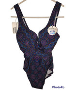 Miracle Suit Swimsuit w/Underwire Size 8 Mosiac Print Jewel Tones Multic... - £91.22 GBP