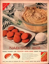1960 NABISCO Vanilla Wafer Cookies - Country Good Eggs  - Dessert VINTAG... - $21.21
