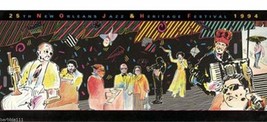 1994 New Orleans Jazz Festival 25th Poster Postcard XLong Original - £36.73 GBP