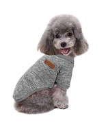 Classic Gray Pet Dog XS Puppy Dog Warm Soft Fleece Coat Shirt Sweater - $13.73 CAD