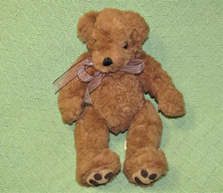 1992 Purr Fection Teddy 12" Vintage Mjc Bear Plush Stuffed Animal Tan Brown Toy - $22.50
