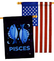 Pisces House Flags Pack Zodiac 28 X40 Double-Sided Banner - £40.86 GBP