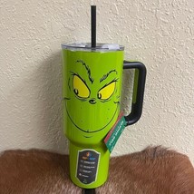 Limited NEW 40oz The GRINCH Green Stainless Steel Tumbler! - £33.34 GBP