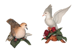 Lenox Christmas Dove and Turtle Dove Figurines Fine Porcelain Collectibles Lot 2 - £19.10 GBP