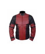 Deadpool Cosplay Men Leather Jacket Vintage Biker Café Racer Designer Di... - $346.83 CAD