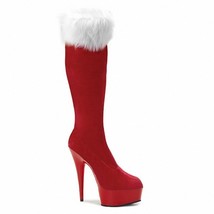 Sexy 15cm heeled boots, suede and PU fall/winter wool shoes, Christmas gifts, hi - £130.75 GBP