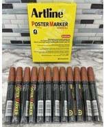 12pc Artline Poster Marker Tempera BROWN Shachihata Acid Free EPP-4 4m/m - $17.77