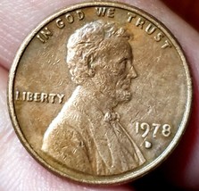 1978 D Lincoln Memorial Cent  D/D Filled In D Mint Mark - £3.89 GBP