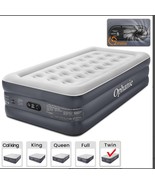 Twin Size - 18-Inch Elevated Inflatable Air Mattress with Built-in Pump - $387.26 MXN