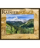 Mount Rainier Mt. Scene Laser Engraved Wood Picture Frame Landscape (5 x 7) - $30.99