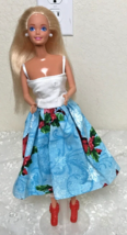 1966 Mattel Twist & Turn Barbie Blond Hair Blue Eyes Knees Bend Handmade Dress - $15.99