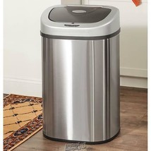 Ninestars-Stainless Steel Automatic Trash Can 14&quot;Lx18&quot;Dx28.6&quot;H Wipe Clean - £89.43 GBP
