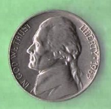 1963 P Jefferson Nickel - Light Wear - Minor reverse flawing - $0.05