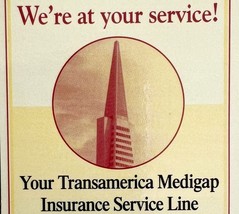 Transamerica Medigap Insurance Magnet Advertisement Vintage 1990s Servic... - $19.99