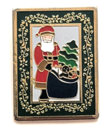 1987 Cindy Taylor Clark Santa Claus Christmas Tree Vintage Holiday Ename... - $258.60 MXN