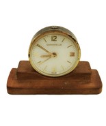 Caravelle Mini Mantel Clock, Analog, Wooden Base, Vintage, Parts or Repair - $275.58 MXN