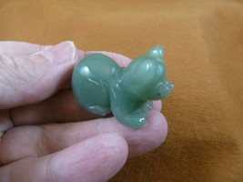 (Y-CAT-LDC-550) green Aventurine KITTY CAT gemstone STONE carving figuri... - £11.18 GBP