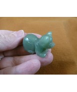 (Y-CAT-LDC-550) green Aventurine KITTY CAT gemstone STONE carving figuri... - £11.01 GBP