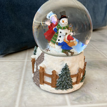 Children Building Snowmen Water Snow Globe plays We Wish You A Merry Chr... - £25.03 GBP