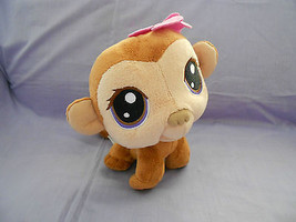 Littlest Pet Shop Tan Monkey Plush Bobble Head Plush  7 1/2" 2005 Hasbro - £7.85 GBP