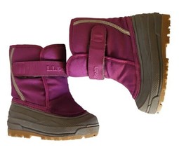 LL Bean Northwoods Winter Boots Bold Lilac Girls 7 Toddler Kids Snow Reflective - $29.38