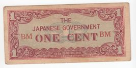 Malaya, One Cents, 1942 The Japanese Government, Red Series Bm - WWII,PM... - $13.05