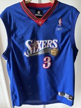 Reebok Allen Iverson Blue Philly 76ers Sixers Basketball Jersey XL NBA Mesh - £44.01 GBP