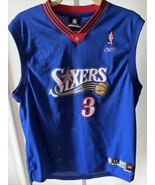 Reebok Allen Iverson Blue Philly 76ers Sixers Basketball Jersey XL NBA Mesh - £44.01 GBP