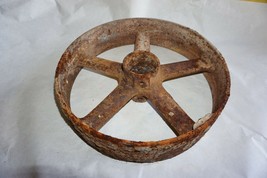 Antique Vintage Flat Belt Idler Pulley 13 3/4&quot; Dia. Industrial Steampunk... - $24.99