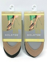 4 Pairs Gold Toe Cushioned Low Cut Liner Socks Sockanista Nude &amp; Black S... - $332.76 MXN