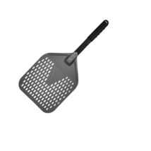Anygleam Pizza Shovel 25cm X 55cm Dark Grey for Perforated Peel with Met... - $76.50