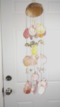 18 inches Seashell Wind Chimes made with pecten shells and a coconut top. - $13.95