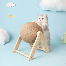 Wooden Cat Scratching Ball - Durable Cat Scratching Post for Play and Cl... - £39.04 GBP+