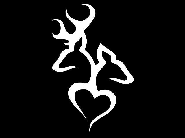 HUNTING COUPLE DEER Vinyl Decal Car Wall Window Sticker CHOOSE SIZE COLOR - $3.29+