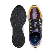 Belvedere Genuine Ostrich Leg and Soft Calf Dressy Sneaker Gold Purple Black H02 image 5