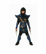 NEW Blue Battle Ninja Costume Halloween Boys Medium 8 Shirt Pants Tabard... - £11.87 GBP