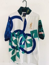 Vintage Hanes Atlanta 1996 Olympics polo Large 42-44 Men&#39;s Green Blue Wh... - £35.12 GBP