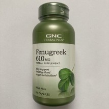 GNC Herbal Plus Fenugreek 610 mg, 100 Capsules, Sealed, Exp 05/2026 - £12.98 GBP